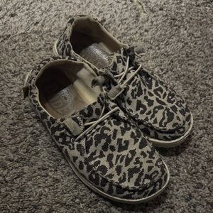 Hey Dude Moccasins in Leopard Pattern